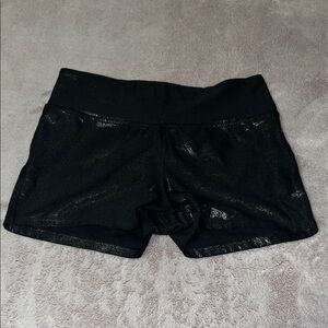 Shiny Black Athletic Shorts